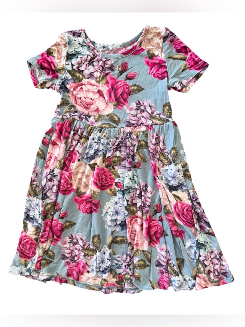Posh Peanut size 3T/4T Lacey twirl dress floral soft stretchy knee length - Picture 2 of 6